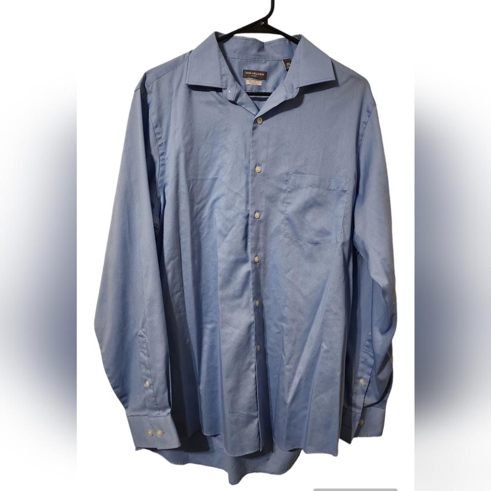 Van Heusen Long Sleeve Button Down Dres Shirt Size 15 1/2 34/35